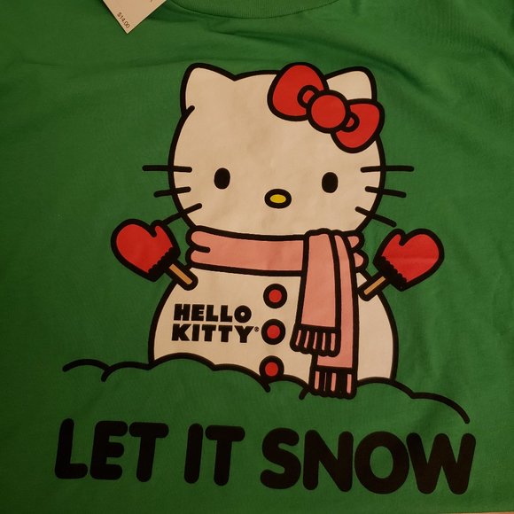 Hello Kitty Let It Snow Short Sleeve Graphic T Shirt - Picture 3 of 5